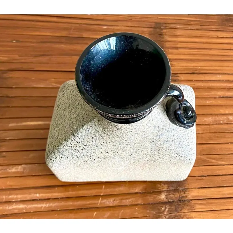 Vintage Boho Studio Pottery Vase - Ceramic, 5W x 6.5H — additional photo 5