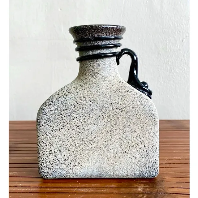 Vintage Boho Studio Pottery Vase - Ceramic, 5W x 6.5H — additional photo 3