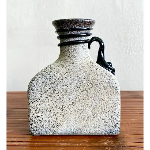 Vintage Boho Studio Pottery Vase - Ceramic, 5W x 6.5H — additional photo 2