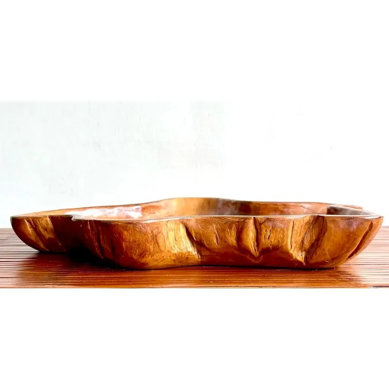 Vintage Boho Carved Wood Tray — additional photo 4