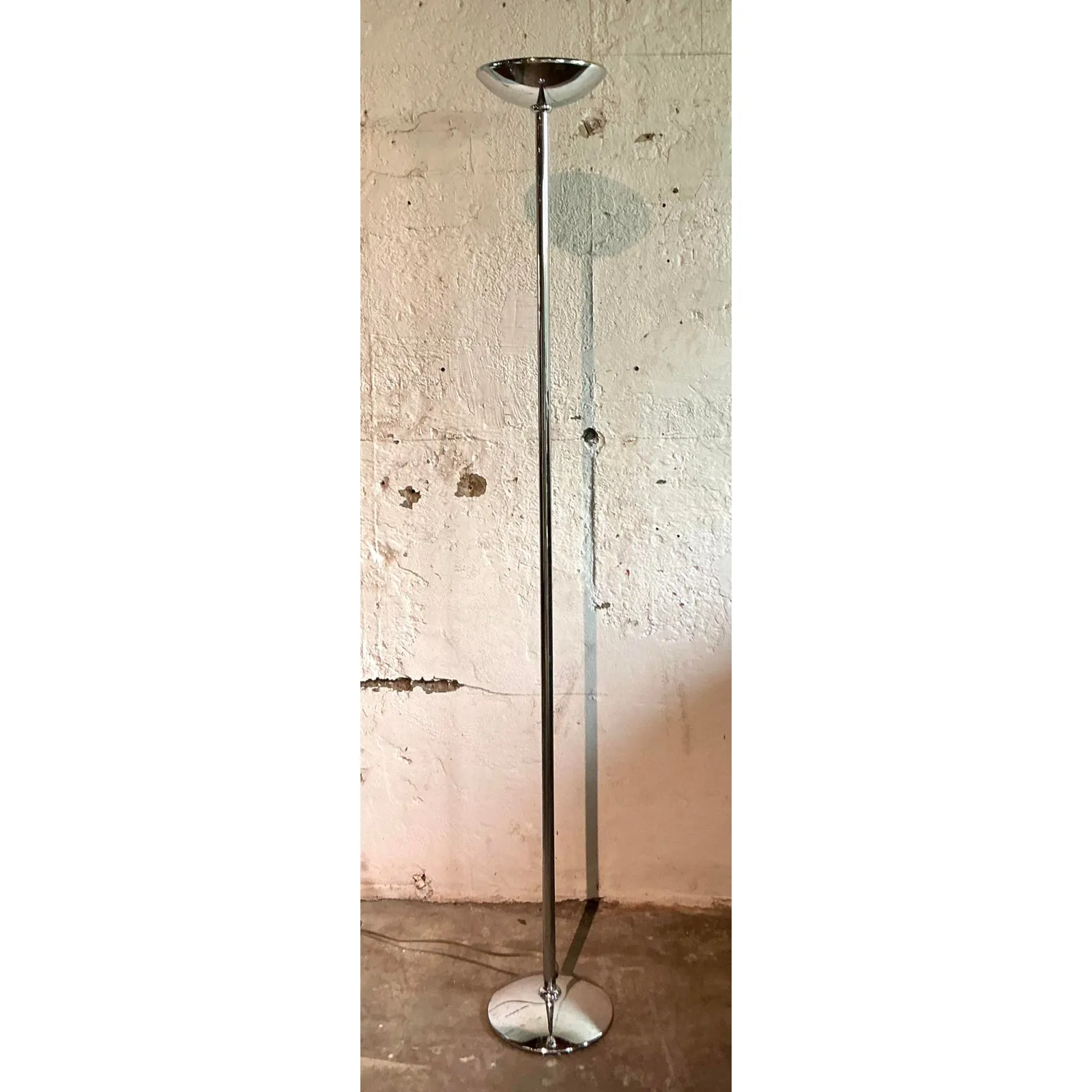 Vintage Boho Polished Chrome Halogen Floor Lamp — additional photo 4