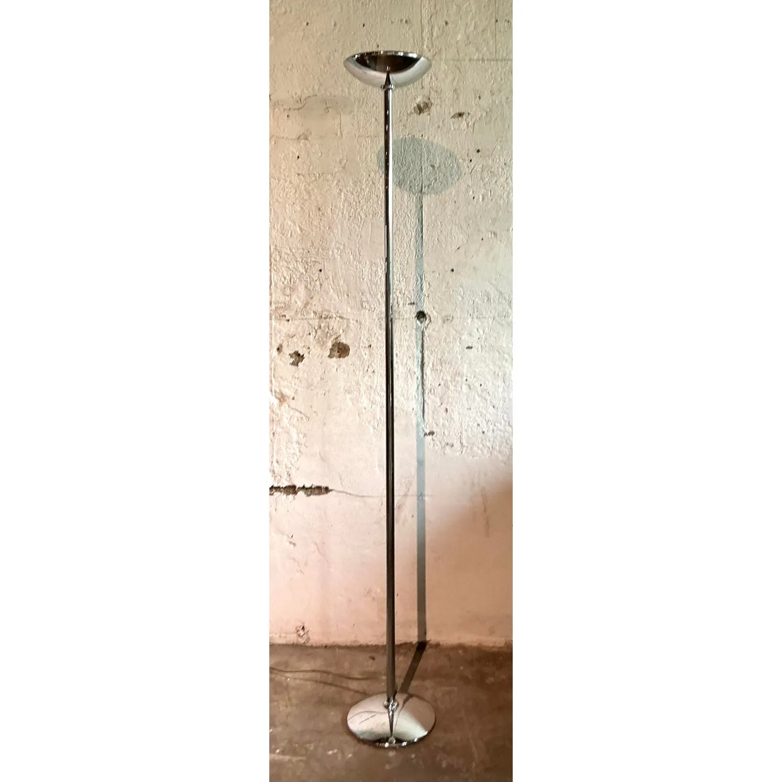 Vintage Boho Polished Chrome Halogen Floor Lamp — additional photo 3