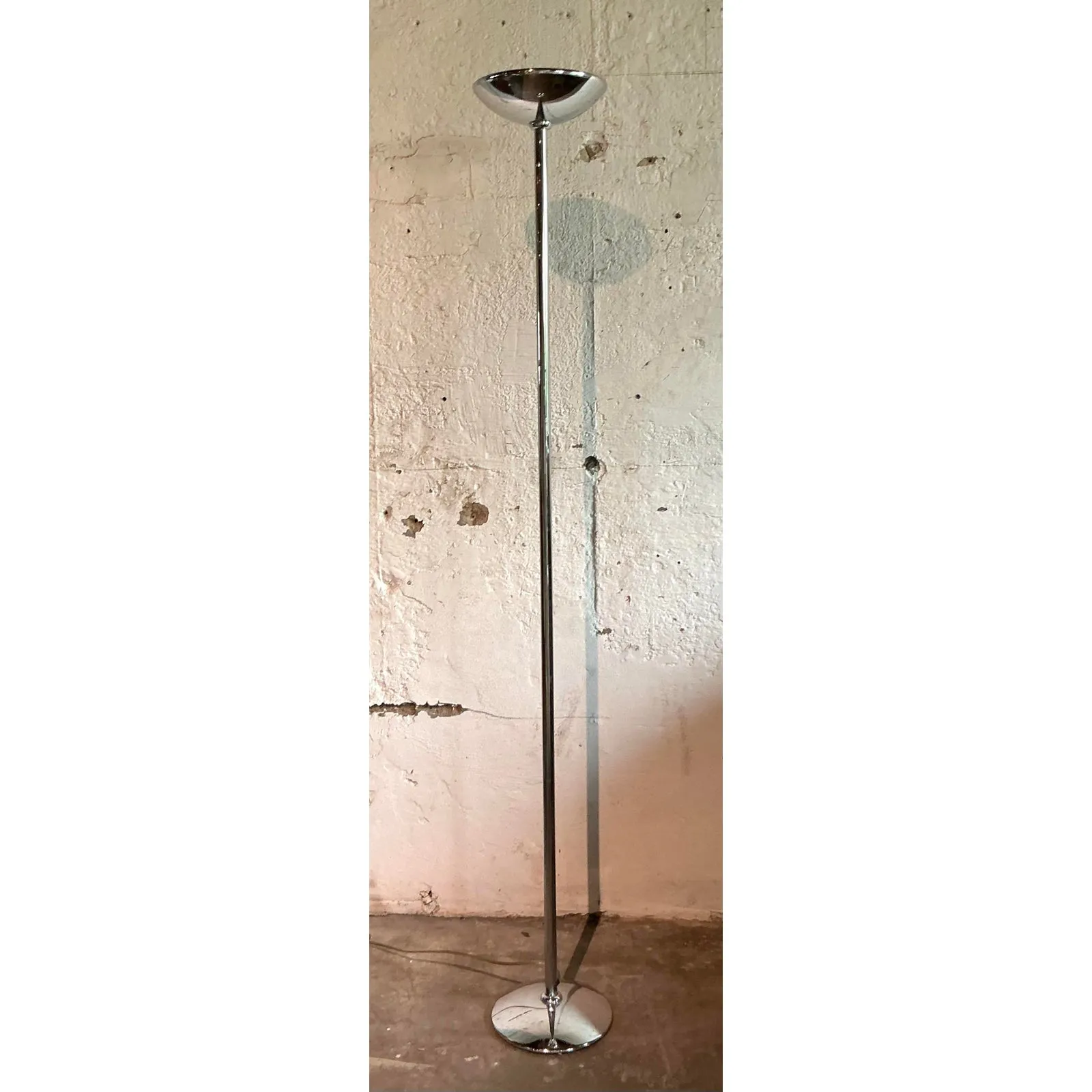 Vintage Boho Polished Chrome Halogen Floor Lamp — additional photo 2