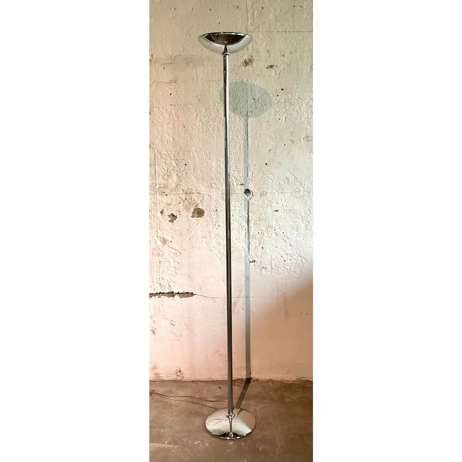 Vintage Boho Polished Chrome Halogen Floor Lamp — additional photo 1