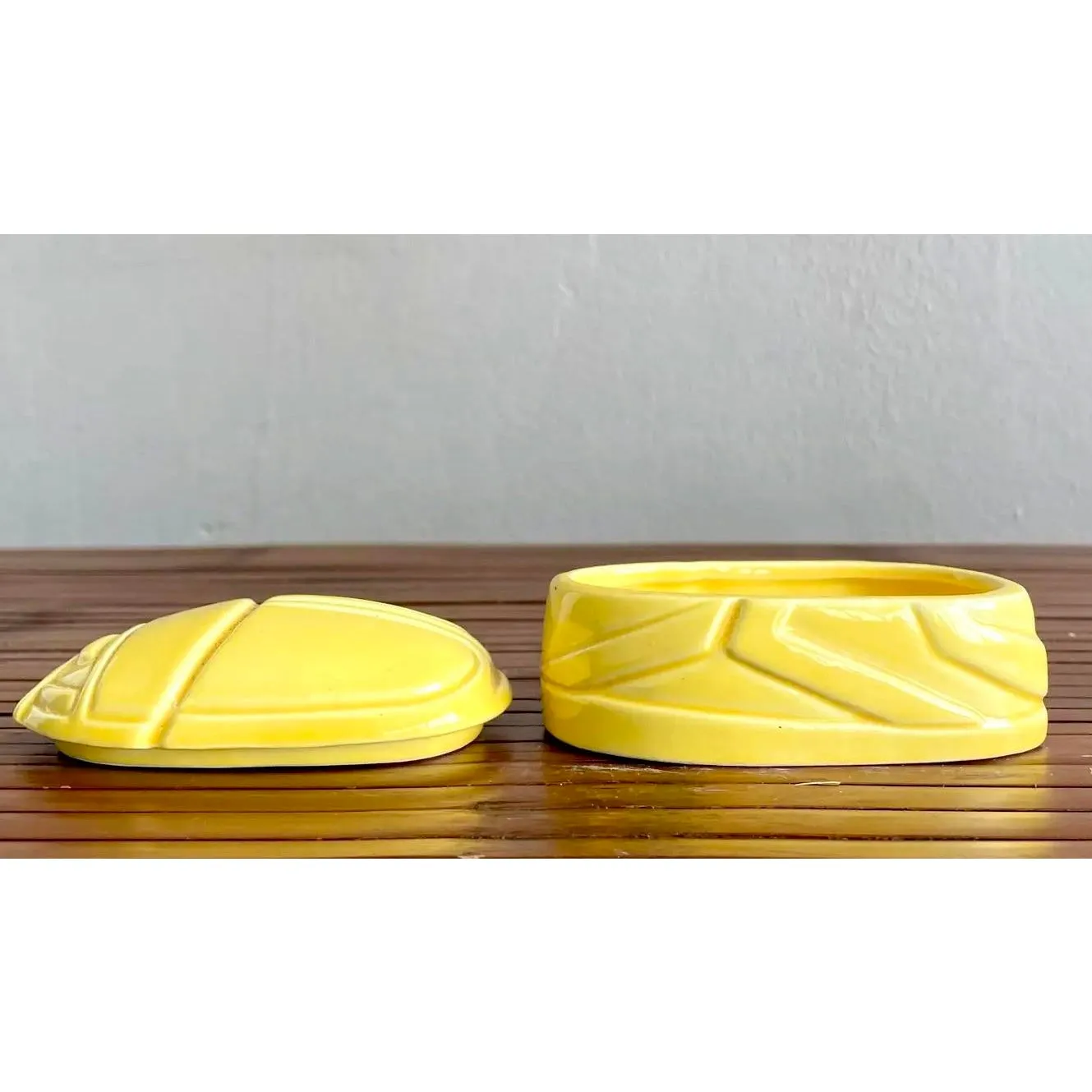 Vintage Boho Ceramic Scarab Trinket Box by Tiffany & Co. — additional photo 8
