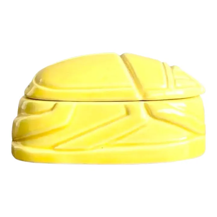 Vintage Boho Ceramic Scarab Trinket Box by Tiffany & Co. — additional photo 1