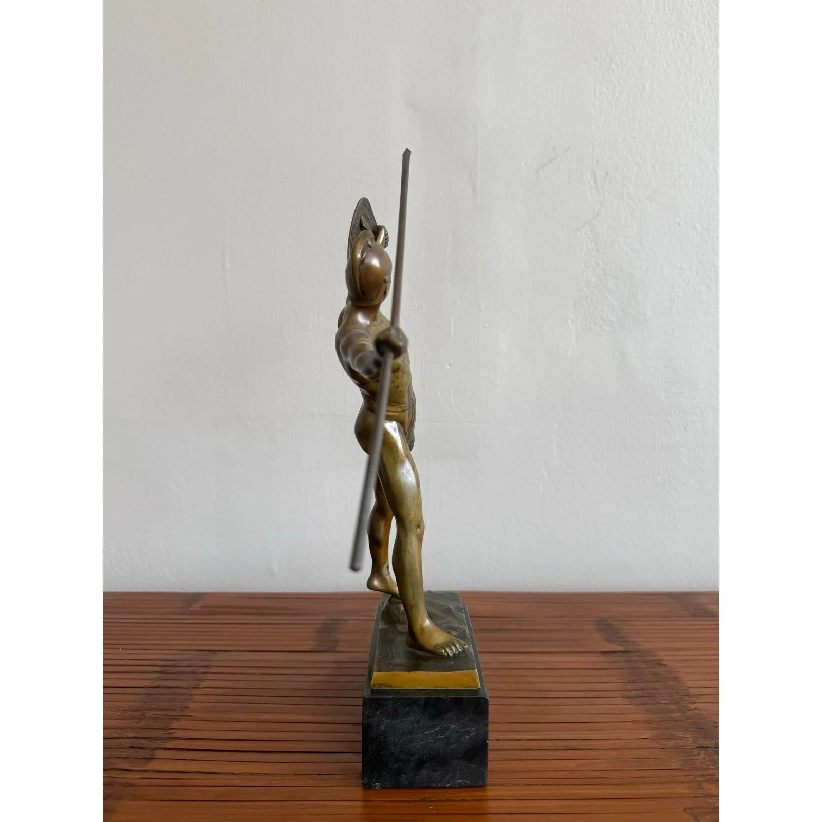 Vintage Bronze Gladiator Figure Statue — additional photo 6
