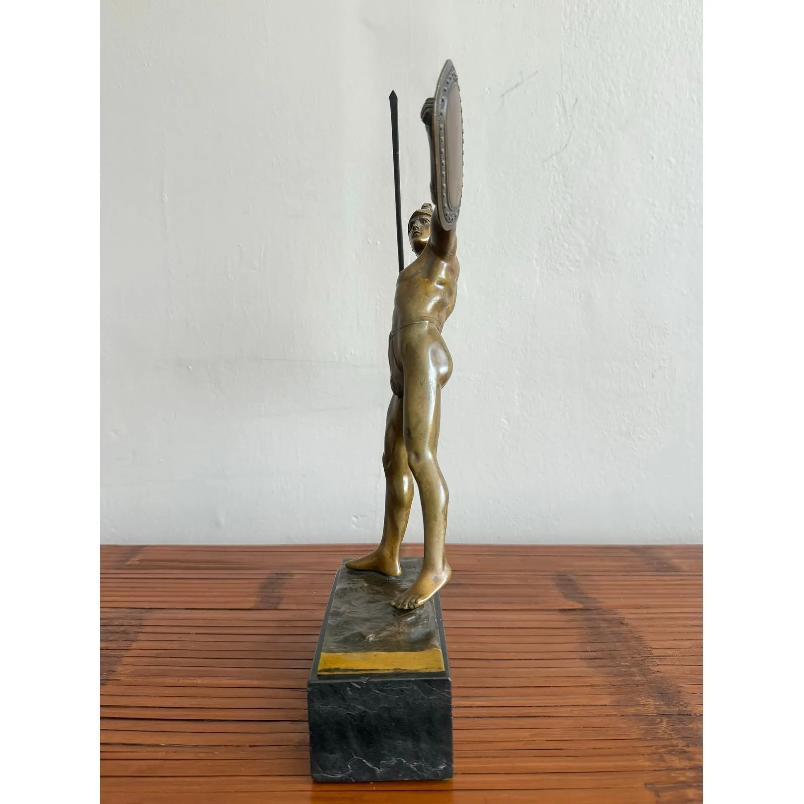 Vintage Bronze Gladiator Figure Statue — additional photo 8