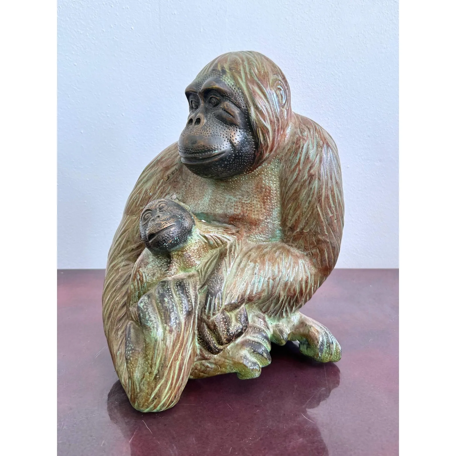 Vintage Boho Sculpture Bronze Monkey — additional photo 5