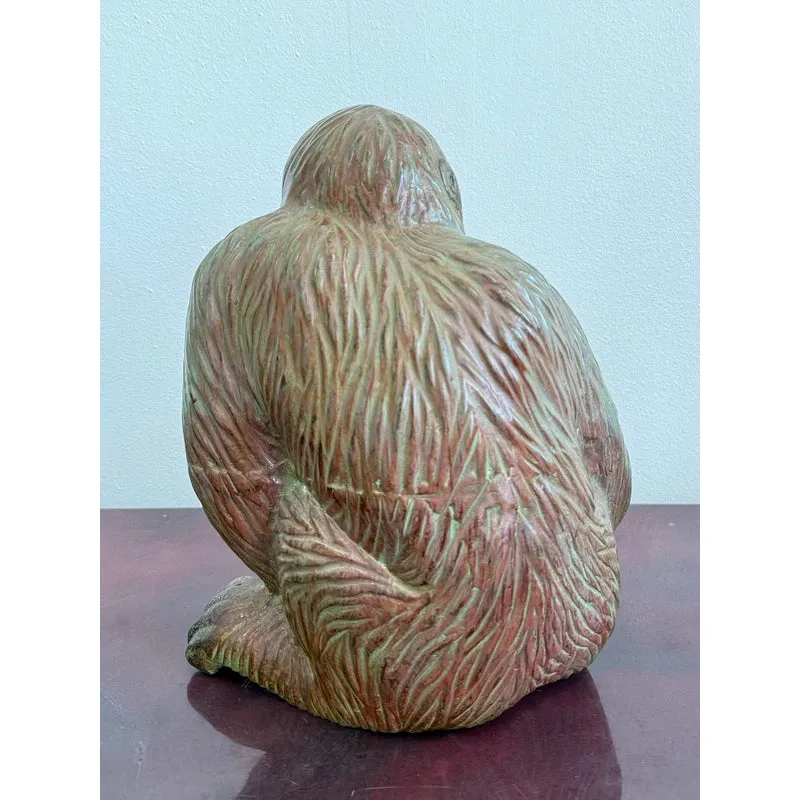 Vintage Boho Sculpture Bronze Monkey — additional photo 6