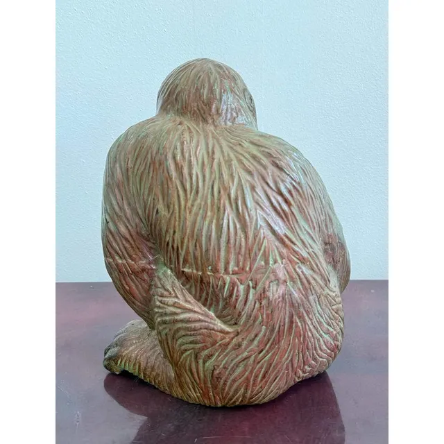 Vintage Boho Sculpture Bronze Monkey — additional photo 6