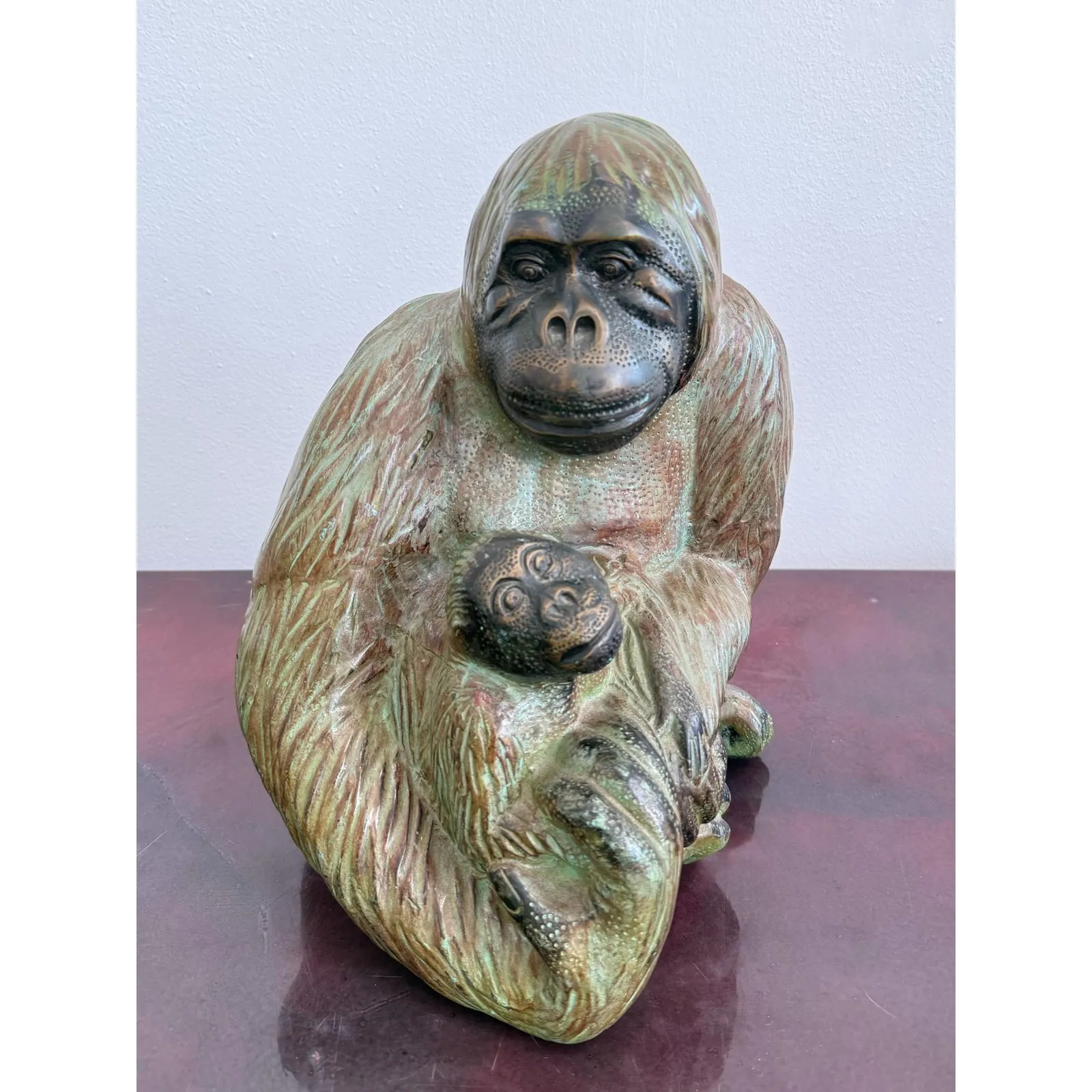 Vintage Boho Sculpture Bronze Monkey — additional photo 2