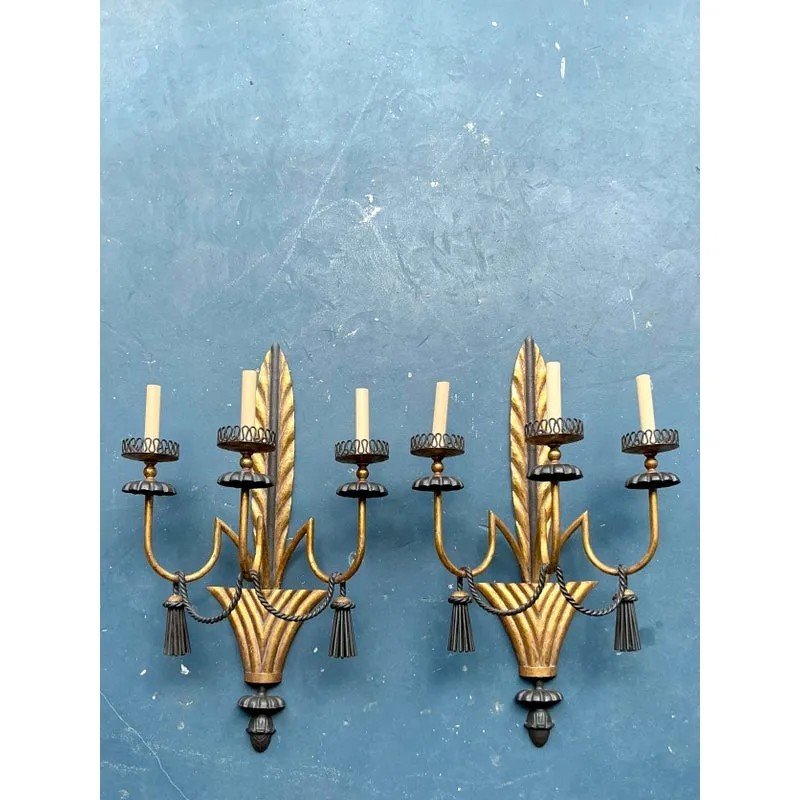 Vintage Regency Gilt Swag Sconce - A Pair — additional photo 3