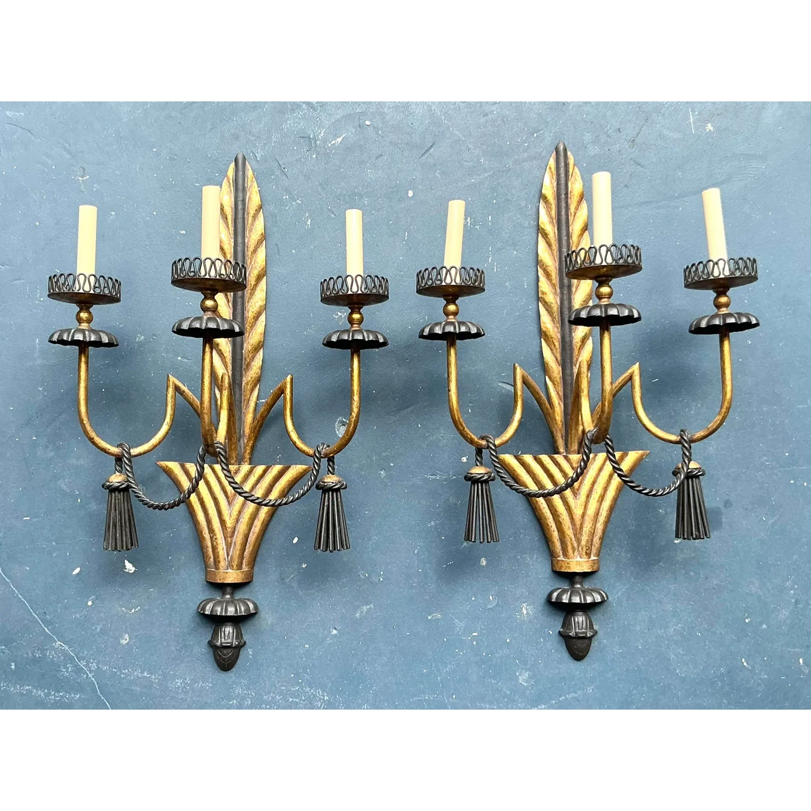 Vintage Regency Gilt Swag Sconce - A Pair — additional photo 2