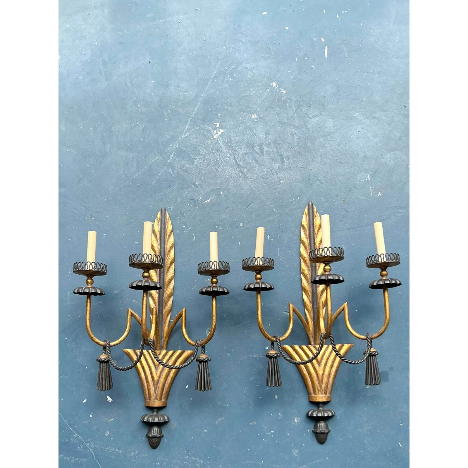 Vintage Regency Gilt Swag Sconce - A Pair — additional photo 5
