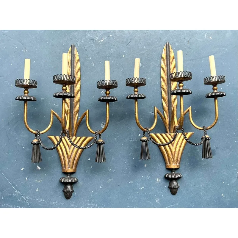 Vintage Regency Gilt Swag Sconce - A Pair — additional photo 8