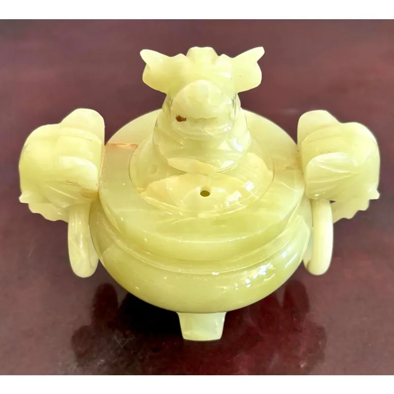 Vintage Boho Onyx Lidded Bowl — additional photo 3