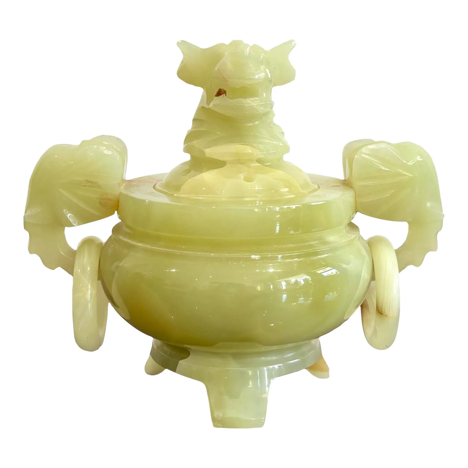Vintage Boho Onyx Lidded Bowl — additional photo 1