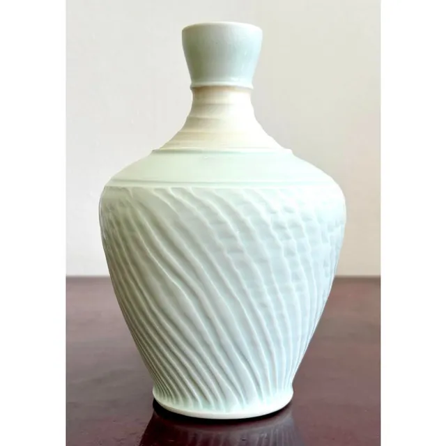 Vintage Boho Original Studio Pottery Textured Vase — additional photo 2