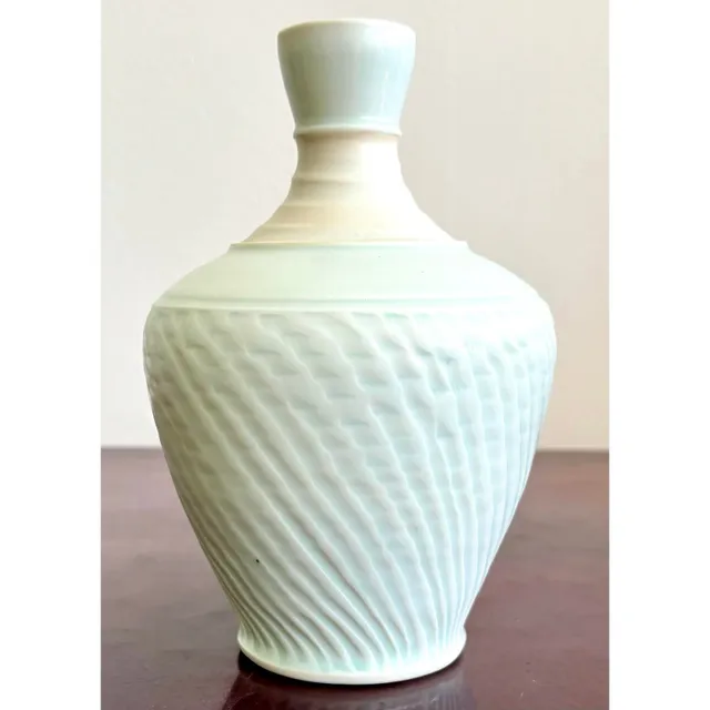 Vintage Boho Original Studio Pottery Textured Vase — additional photo 8