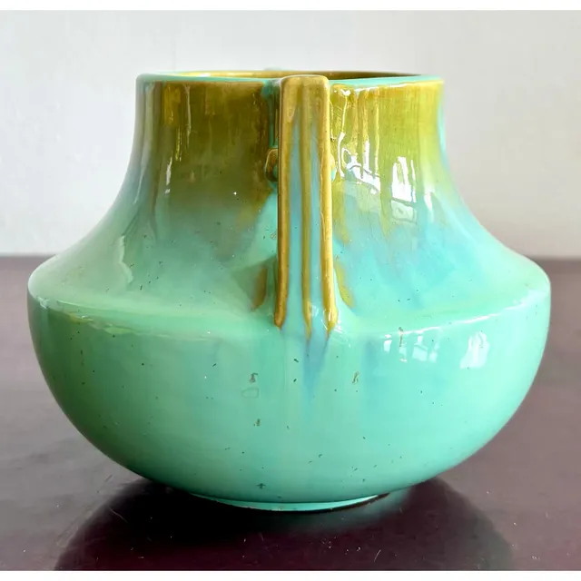 Vintage Glazed Ceramic Two Handle Vase — additional photo 7