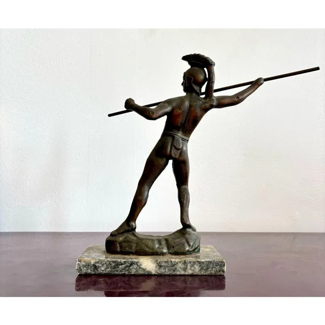 Vintage Grand Tour Bronze Gladiator Statue — additional photo 5