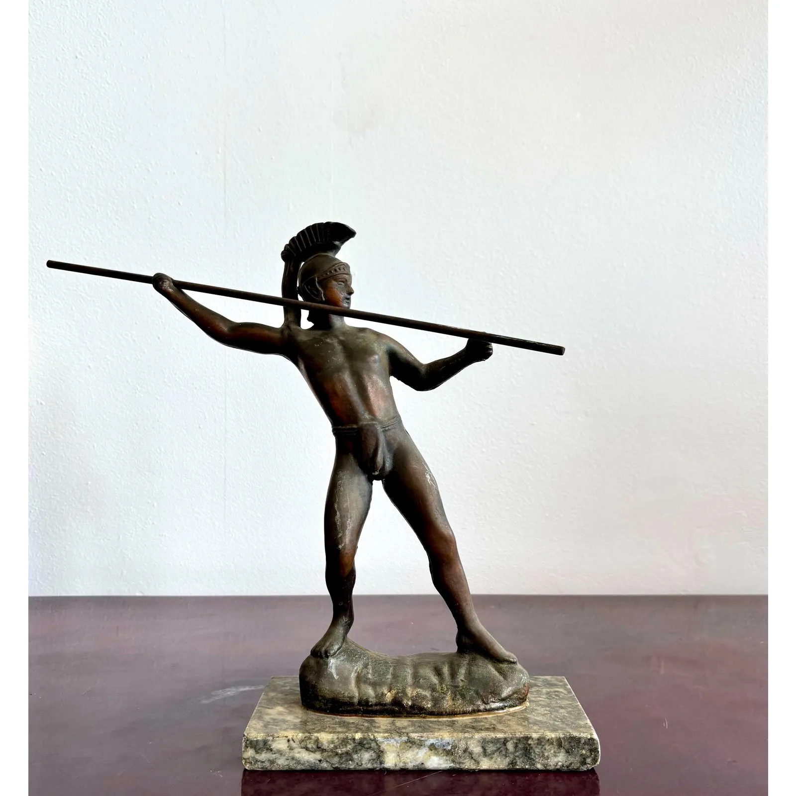 Vintage Grand Tour Bronze Gladiator Statue — additional photo 2
