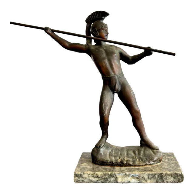 Vintage Grand Tour Bronze Gladiator Statue — additional photo 1