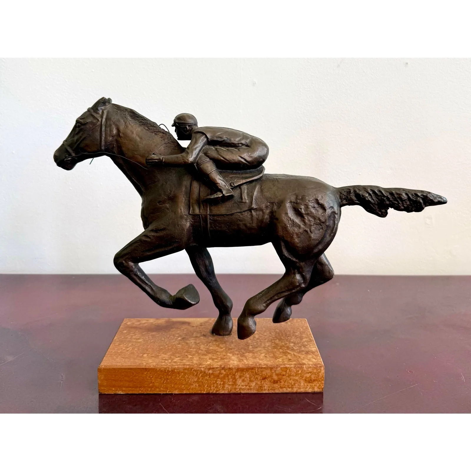 Vintage Boho Bronze Horseback Sculpture — additional photo 8