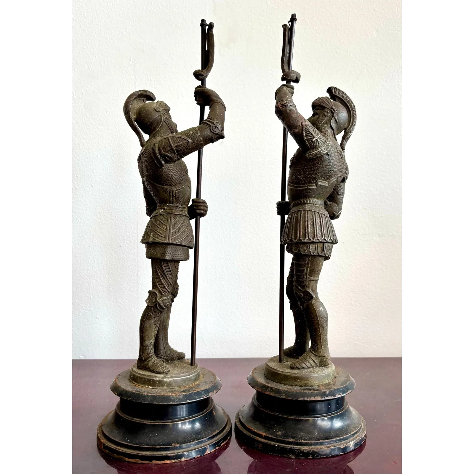 Vintage Bronze Soilder Statue - Set of 2 — additional photo 4