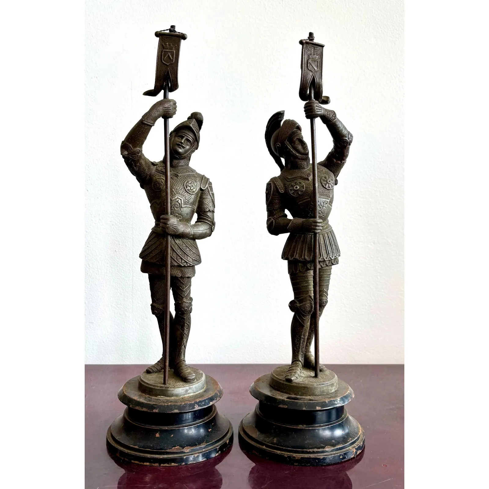 Vintage Bronze Soilder Statue - Set of 2 — additional photo 2