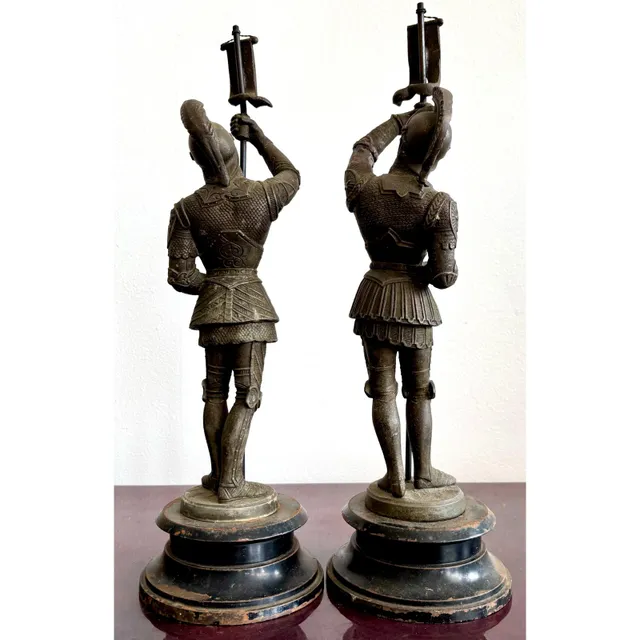 Vintage Bronze Soilder Statue - Set of 2 — additional photo 6