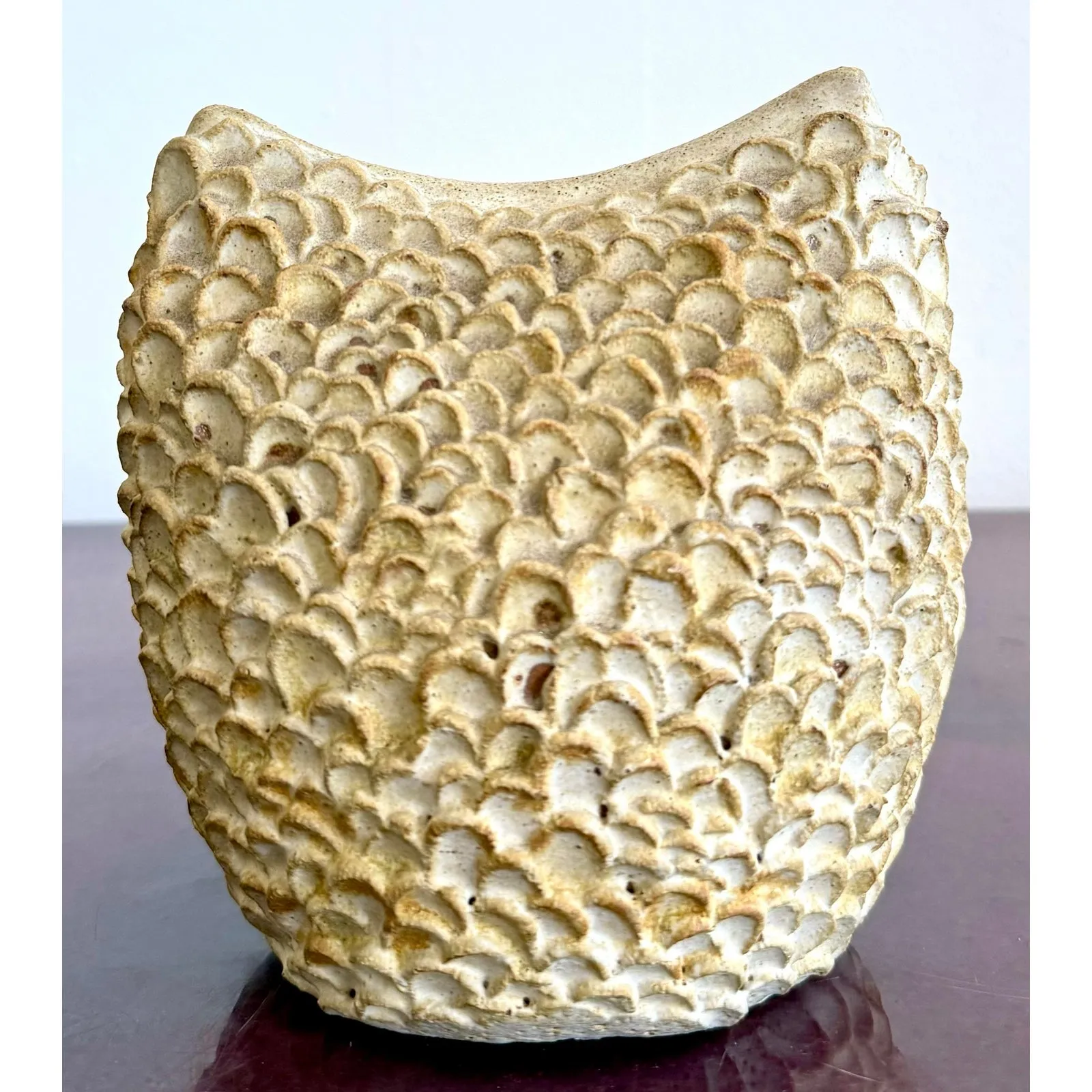 Vintage Boho Charming Textured Owl Studio Pottery — additional photo 8