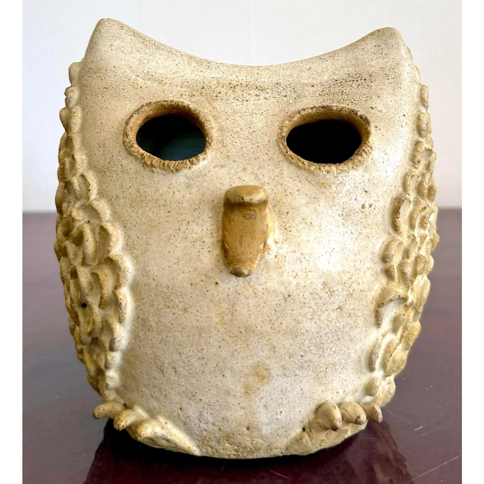 Vintage Boho Charming Textured Owl Studio Pottery — additional photo 5