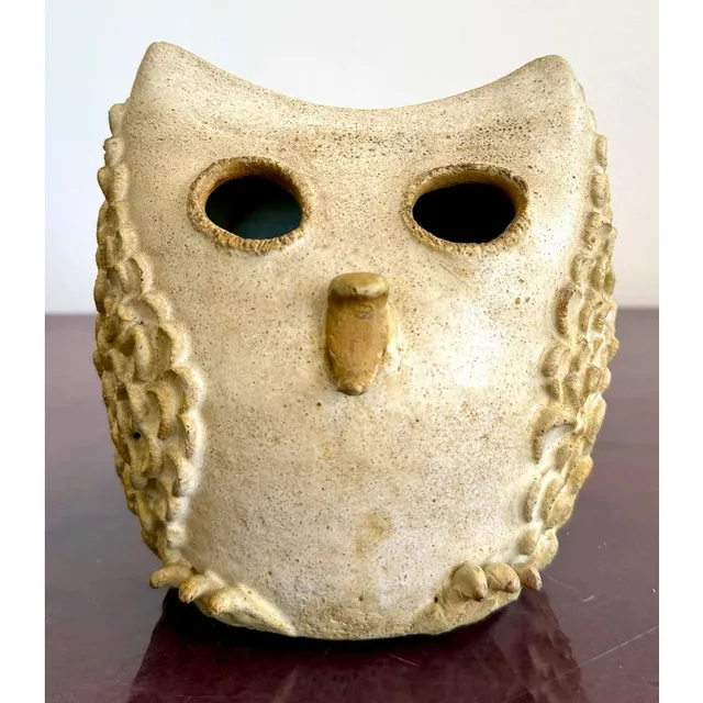 Vintage Boho Charming Textured Owl Studio Pottery — additional photo 4