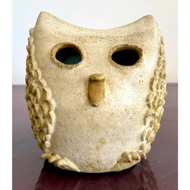 Vintage Boho Charming Textured Owl Studio Pottery — additional photo 2