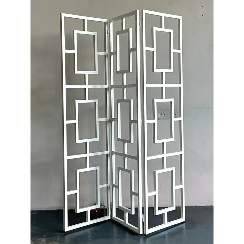 Vintage Regency Block Folding Screen — additional photo 6