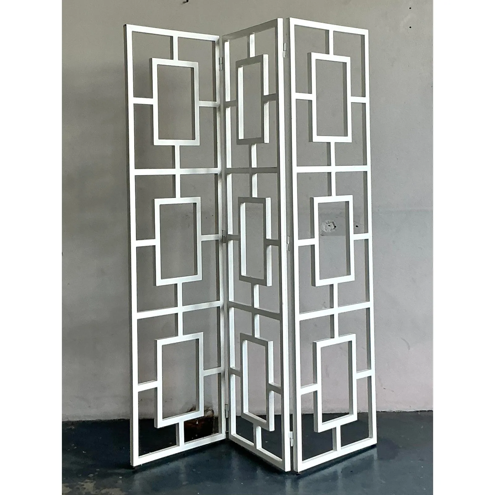 Vintage Regency Block Folding Screen — additional photo 7
