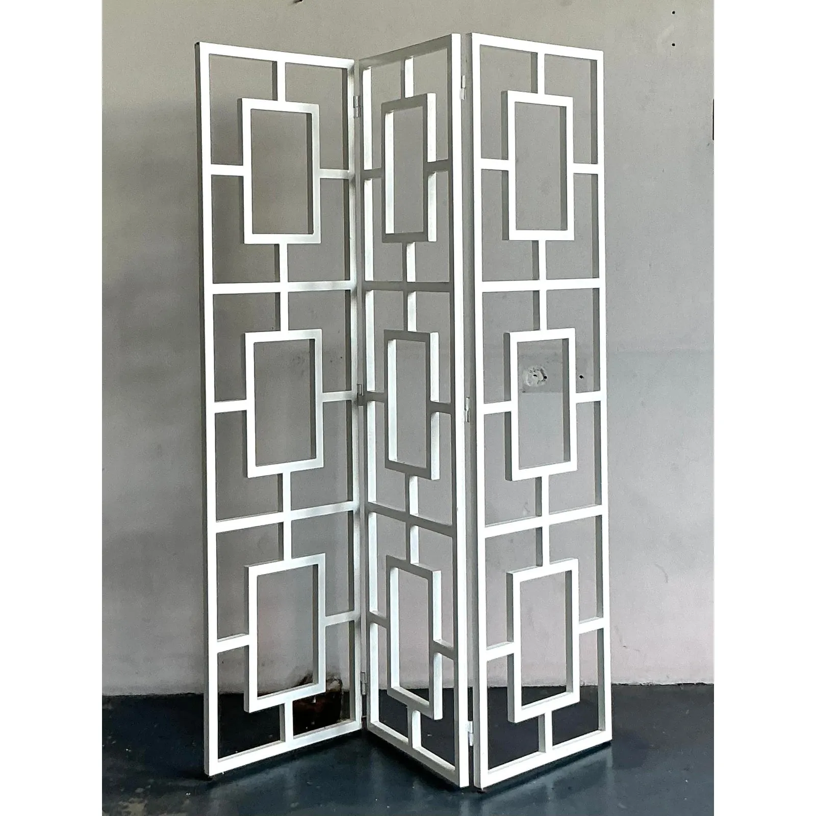 Vintage Regency Block Folding Screen — additional photo 8