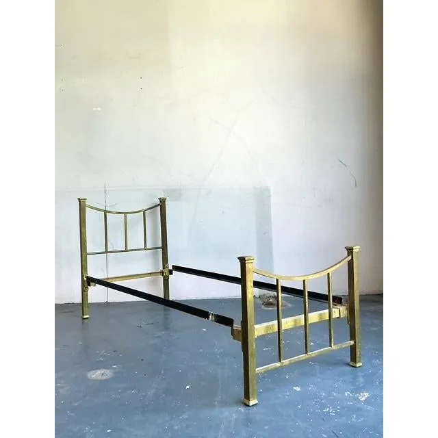 Vintage Boho Brass Daybed - Side view