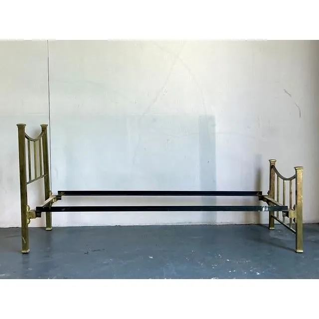 Vintage Boho Brass Daybed - Angle view