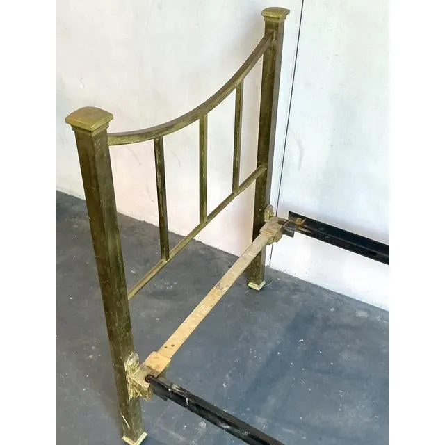 Vintage Boho Brass Daybed - Close-up view