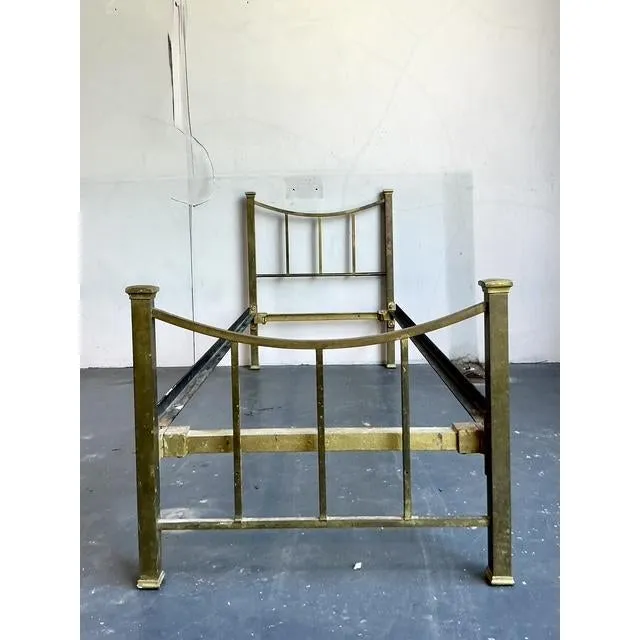 Vintage Boho Brass Daybed - Bottom view