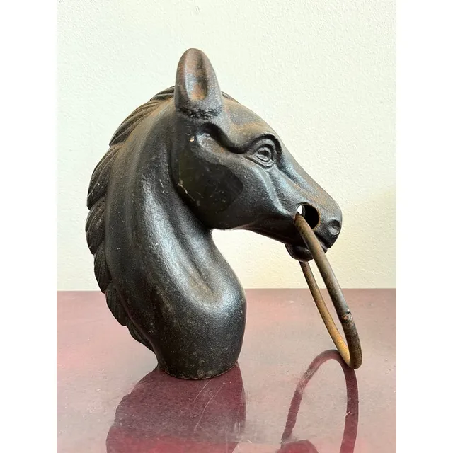 Vintage Cast Iron Horse Head Hitching Post — additional photo 4