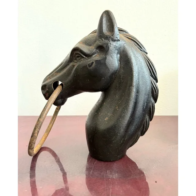 Vintage Cast Iron Horse Head Hitching Post — additional photo 5