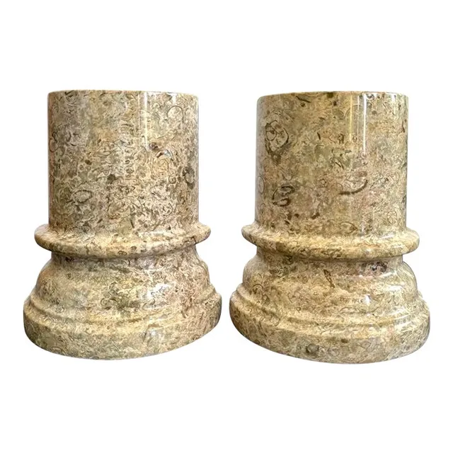 Vintage Marble Column Bookends – Set of 2 — additional photo 1