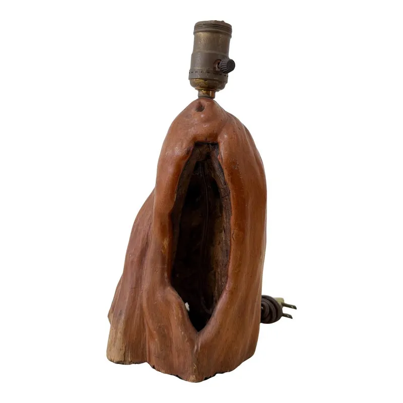 Vintage Boho Redwood Burl Lamp Base — additional photo 1