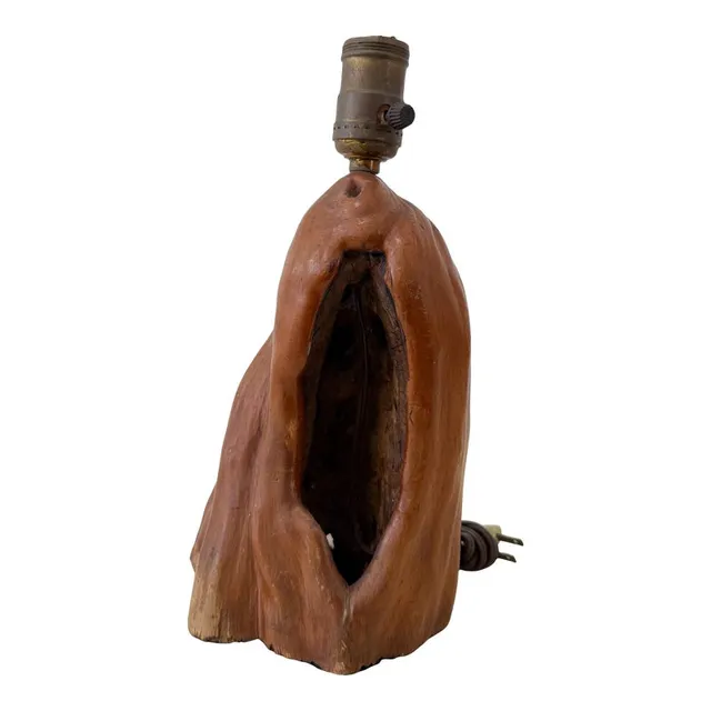 Vintage Boho Redwood Burl Lamp Base — additional photo 1