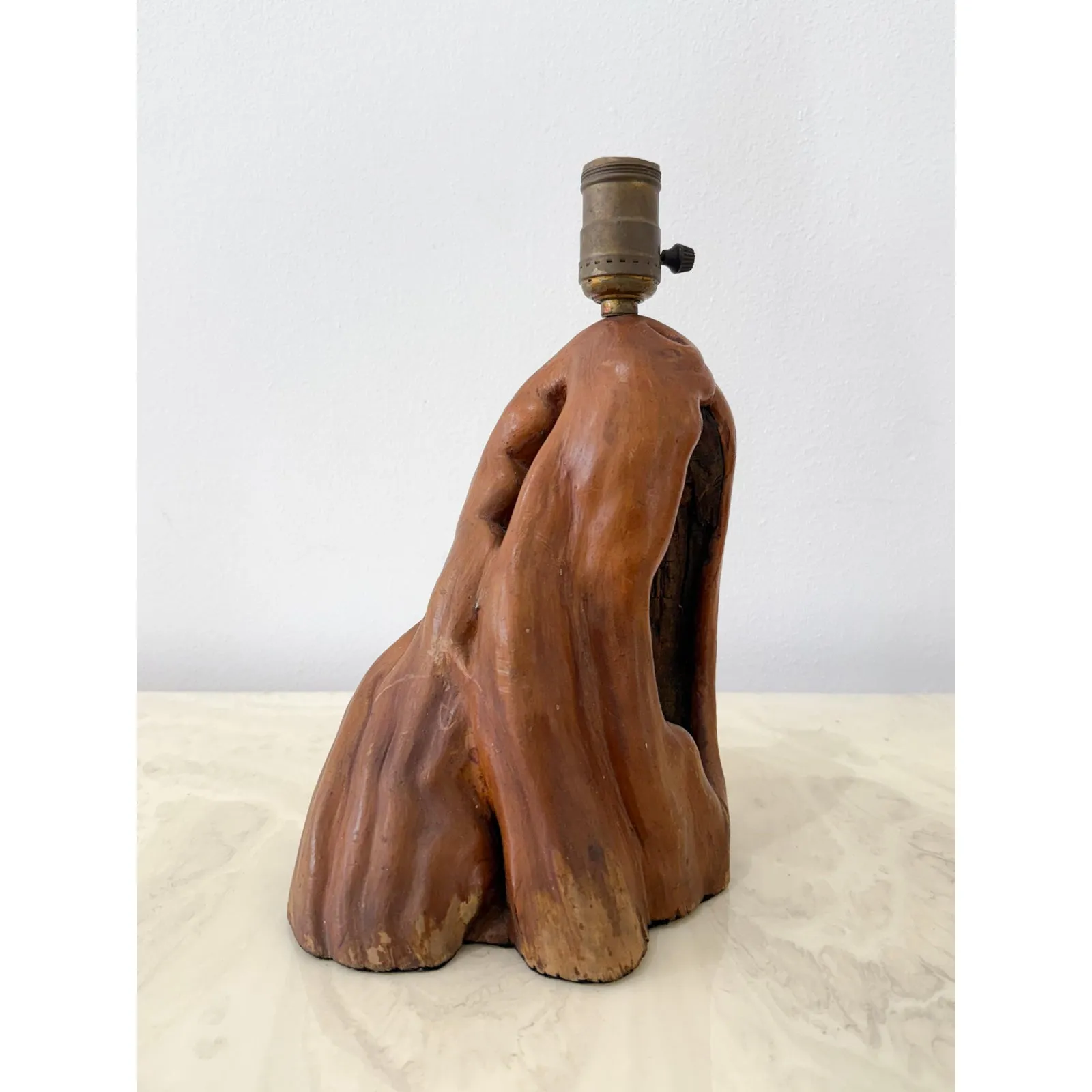 Vintage Boho Redwood Burl Lamp Base — additional photo 8