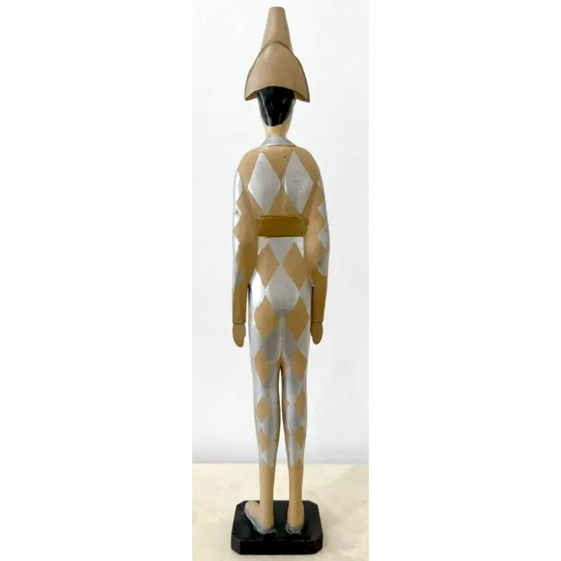 Vintage Wooden Harlequin Jester Figure — additional photo 5